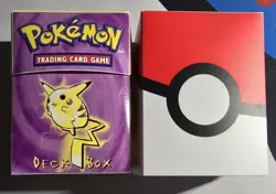 Vintage WOTC Pokemon Pikachu Mewtwo Ultra Pro Deck Box 1999 w/ Extra Deck Box - Image 1