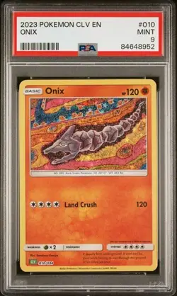 PSA 9 Onix 010/034 CLV Classic Collection Venusaur Deck Holo Pokemon 2023 - Image 1