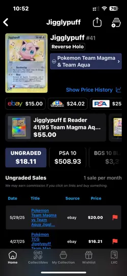 Pokemon TCG Jigglypuff Card 41/95 Team Magma vs. Team Aqua (2004) Good Condition - Image 3