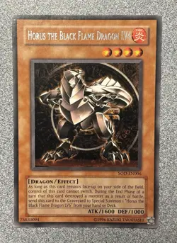 Horus The Black Flame Dragon LV4 SOD-EN006 Rare Unlimited Edition LP - Image 1