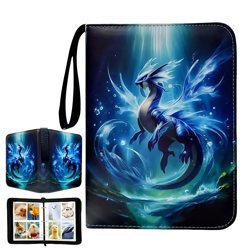 Trading Card Binder - 400 Pocket 4-Pocket Album with 50 Removable Sleeves & Zipp - Image 3