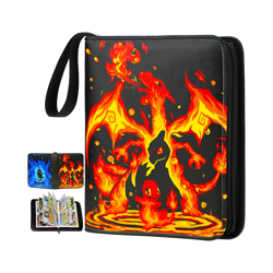 Trading Card Binder - 400 Pocket 4-Pocket Album with 50 Removable Sleeves & Zipp - Image 4