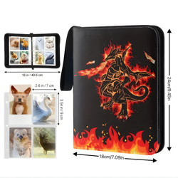 Trading Card Binder - 400 Pocket 4-Pocket Album with 50 Removable Sleeves & Zipp - Image 5