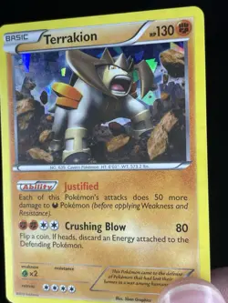 Terrakion BW71 Pokemon Black & White Black Star Promo Holo Card LP - Image 2