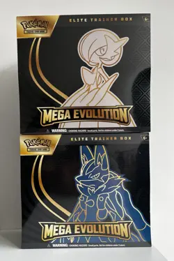 2 Mega Evolution Elite Trainer Box ETB Lucario & Gardevoir English Pokemon Promo - Image 1