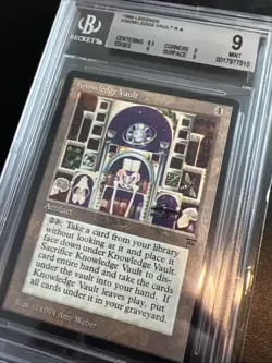 MTG Legends Knowledge Vault BGS 9.0 (9) Mint magic card 8573 - Image 2