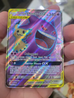 Gengar & Mimikyu GX (Full Art) 164/181 Sm-Team Up Holo Rare Pokemon Card TCG - Image 1