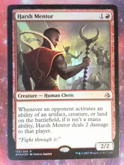 Foil Harsh Mentor - Amonkhet (AKH) - Magic the Gathering Mtg - Image 1