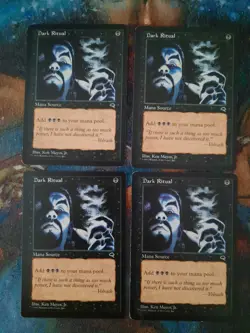 MTG Magic the Gathering - 4 x Dark Ritual (a playset!) - Tempest - LP - Image 1