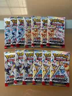 x13 Pokemon TCG S&V - Prismatic Evolutions Booster Packs 💎 New & Sealed 💎 - Image 1
