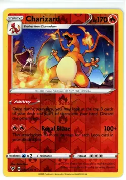 Pokemon TCG Charizard 025/185 Swsh04: Vivid Voltage Reverse Holo Rare - Image 1
