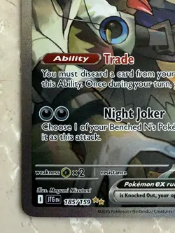 Pokemon N's Zoroark ex 185/159 Sv09: Journey Together Holo NM/M - Image 5