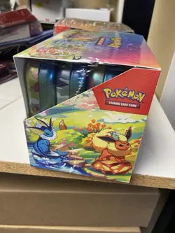 Pokemon SV8.5 Prismatic Evolutions Mini Tins Display Sealed New - Image 2
