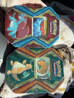 Lot Of 2 Pokemon TCG Tins Salamence And Dragonite New Sealed - Image 1