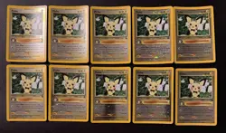 2000 WOTC POKEMON LEAGUE PICHU #35 BLACK STAR HOLO PROMO LOT OF 10 UNPLAYED - Image 1