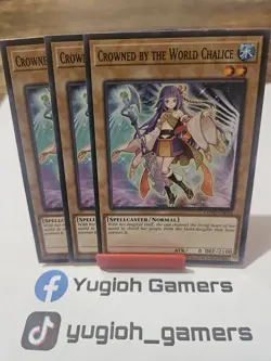 Yu-Gi-Oh Crowned By The World Chalice X3 COTD 1st Edition Common Light Played - Image 1