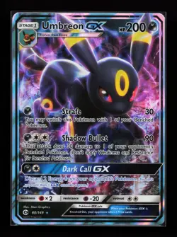 Umbreon GX 80/149 Ultra Rare SM Base Set Pokemon Card - Image 1
