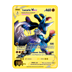 NEW Pokemon Cards Lucario VMAX TCG Metal Pokemon Card 460 HP Fast Shipping - Image 1