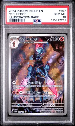 PSA 10 Ceruledge Illustration Rare IR 197/191 Surging Sparks Pokemon - Image 1
