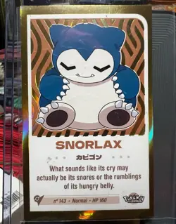 🔥Snorlax #143 - Gold Holo - Baby Chibi Reedition 2024 - Pokemon Card Non TCG🔥 - Image 1