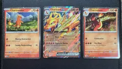 Charizard EX Pokemon TCG Promo Trio Set- SVP 161 + 004 & 005 (from 151) Mint/NM - Image 1