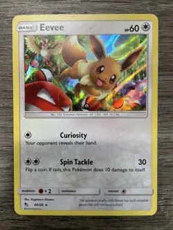 Eevee 48/68 Hidden Fates Holo Pokemon TCG Card - Image 1