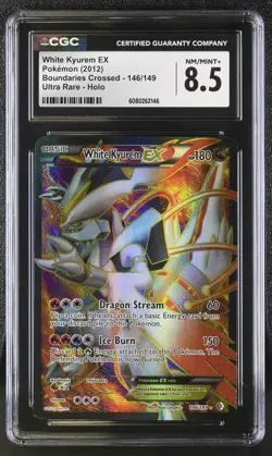 CGC 8.5 White Kyurem EX Boundaries Crossed 146/149 Ultra Rare,Holo Pokemon Card - Image 1