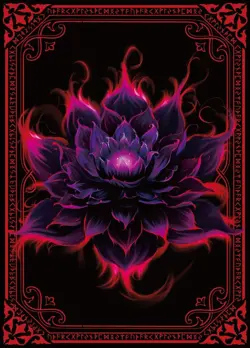 MTG Card Sleeves 100CT (Blood Black Lotus), Matte Art Card Sleeves, Matte Back & - Image 1