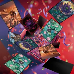 MTG Card Sleeves 100CT (Blood Black Lotus), Matte Art Card Sleeves, Matte Back & - Image 3