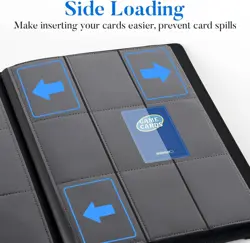 540-Card 9-Pocket Binder for TCG/MTG/YuGiOh - Premium PU Leather Black - Image 3
