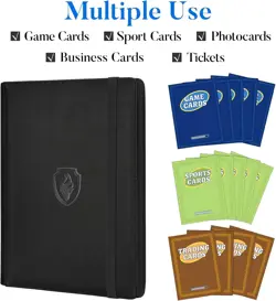 540-Card 9-Pocket Binder for TCG/MTG/YuGiOh - Premium PU Leather Black - Image 4