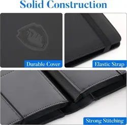 540-Card 9-Pocket Binder for TCG/MTG/YuGiOh - Premium PU Leather Black - Image 5