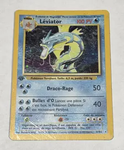 Pokemon Leviator (Gyarados) 1999 Base Set French 1st Edition Holo 6/102 HP *READ - Image 1