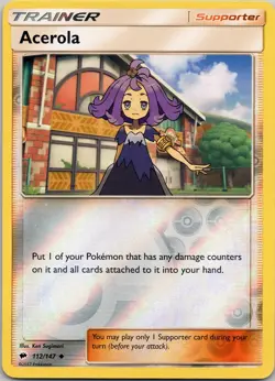 Acerola 112/147 Uncommon - Pokemon TCG SM: Burning Shadows - Reverse Holo (NM) - Image 1