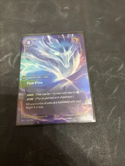 Riftbound TCG League Of Legends Origins Epic Fox Fire 256/298 NM Card Ahri - Image 1