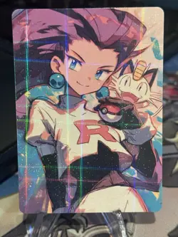 Custom Team Rocket Trainer Full Art Jessie Meowth ACG DIY Full Art Card - Image 1