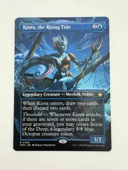 Kiora the Rising Tide Borderless Alternate MTG Magic Gathering Card NM Mint FDN - Image 1