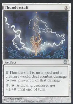 Thunderstaff -Foil Medium Play MTG Darksteel - Image 1