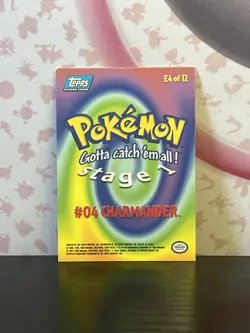 Pokemon The First Movie Charmander E4 of 12 Textured Holo Topps 1999 LP - Image 2