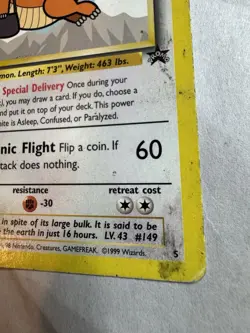 Pokemon TCG Dragonite #5 Black Star Promo WB the First Movie Stamped Card - Image 3