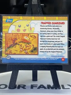 Pokemon Trapped Charizard 51 Non Holo 1999 Blue Topps Pikachu’s Vacation NM-Lp - Image 5