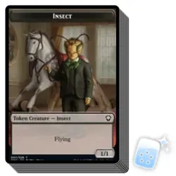 10 pcs INSECT TOKEN (7/26) Dominaria United: Commander Magic MTG MINT CARD - Image 1