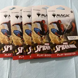 Lot of (5) Magic: The Gathering Marvel Spider-Man Play Booster Pack Sealed NEW - Image 1