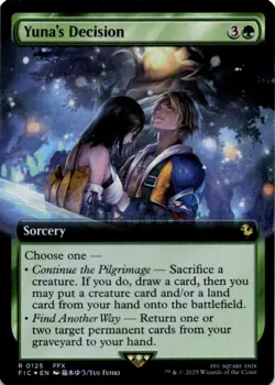 MTG Yuna's Decision (Extended Art) Foil NM Commander: FINAL FANTASY Magic 125 - Image 1
