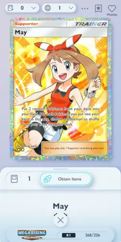 Pokemon Tcg Pocket Trade Card May 2🌟 Star Trainer Card - Image 1