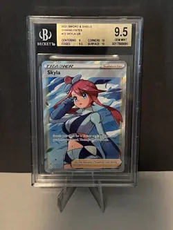 Pokemon Skyla 72/72 Shining Fates Full Art Ultra Rare Beckett Graded 9.5 - Image 1