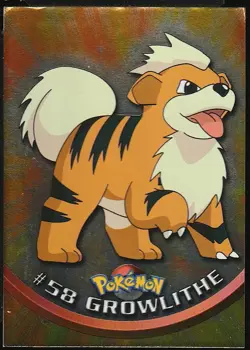 topps Pokemon TV Animation Edition Series 1 Holo Foil #58 Growlithe - Image 1