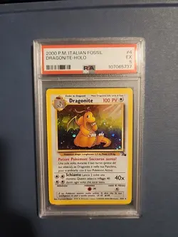 2000 Pokemon Fossil Dragonite - Holo #4/62 Italian PSA 5 - Image 1