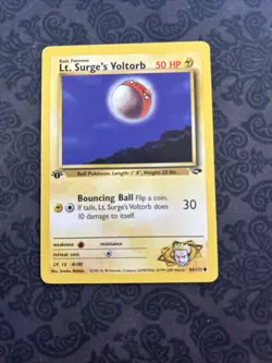 1st Edition Lt. Surge’s Voltorb 86/132 - Gym Challenge - Image 1