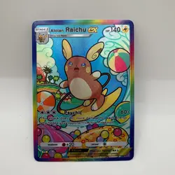 Alolan Raichu Pokemon TCG Pocket Illustration Textured Art Rare Holo Custom - Image 1